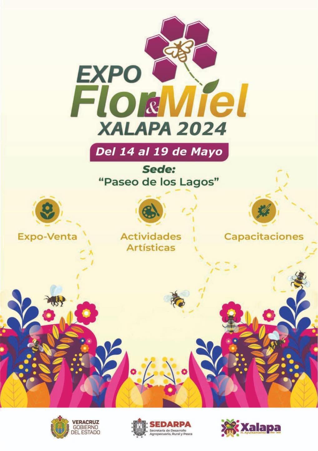 Del 14 al 19 de mayo en la “Expo Flor y Miel Xalapa 2024″