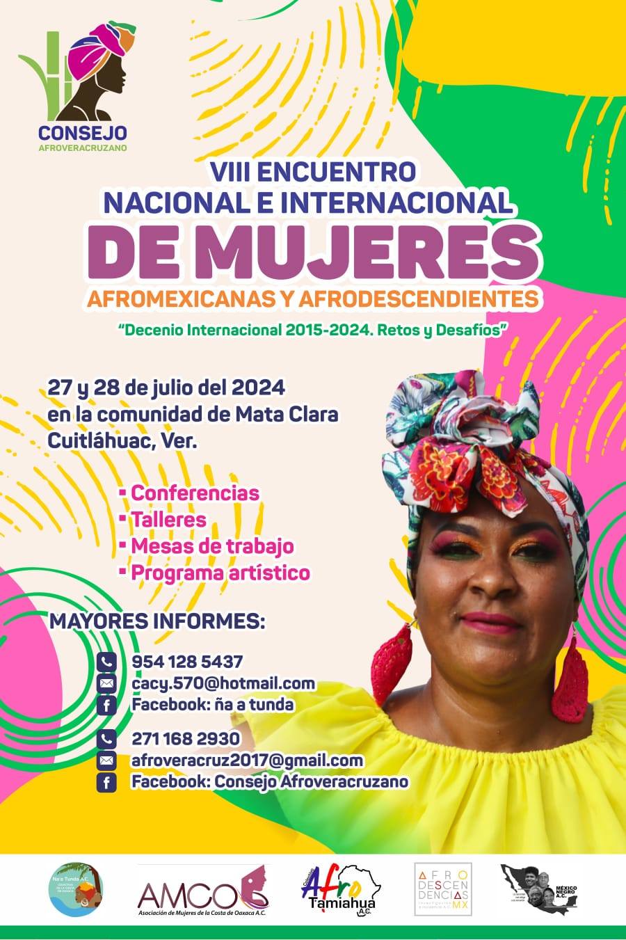 Invitación al VIII Encuentro Nacional e Internacional de Mujeres Afromexicanas y Afrodescendientes en Veracruz